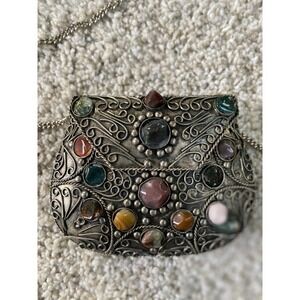 Vintage Sajai Metal and stone Purse